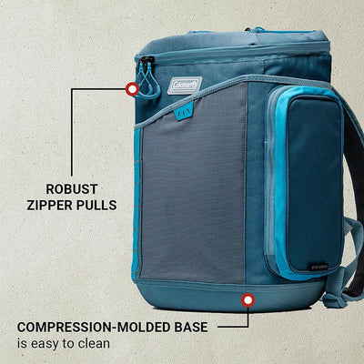 Coleman Sportflex 30 Leakproof Padded Soft Sided Can Soft Cooler Tote Bag, Blue - VMInnovations