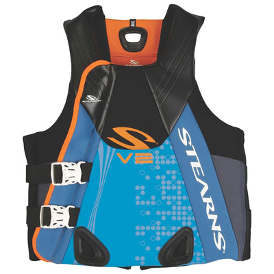 Sevylor K1 QuikPak 1 Person Sit-On Kayak & Stearns Men's Life Vest, Blue, 2XL