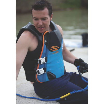 Coleman Stearns Men's Medium V2 Series Neoprene V Flex Life Jacket Vest, Blue - VMInnovations