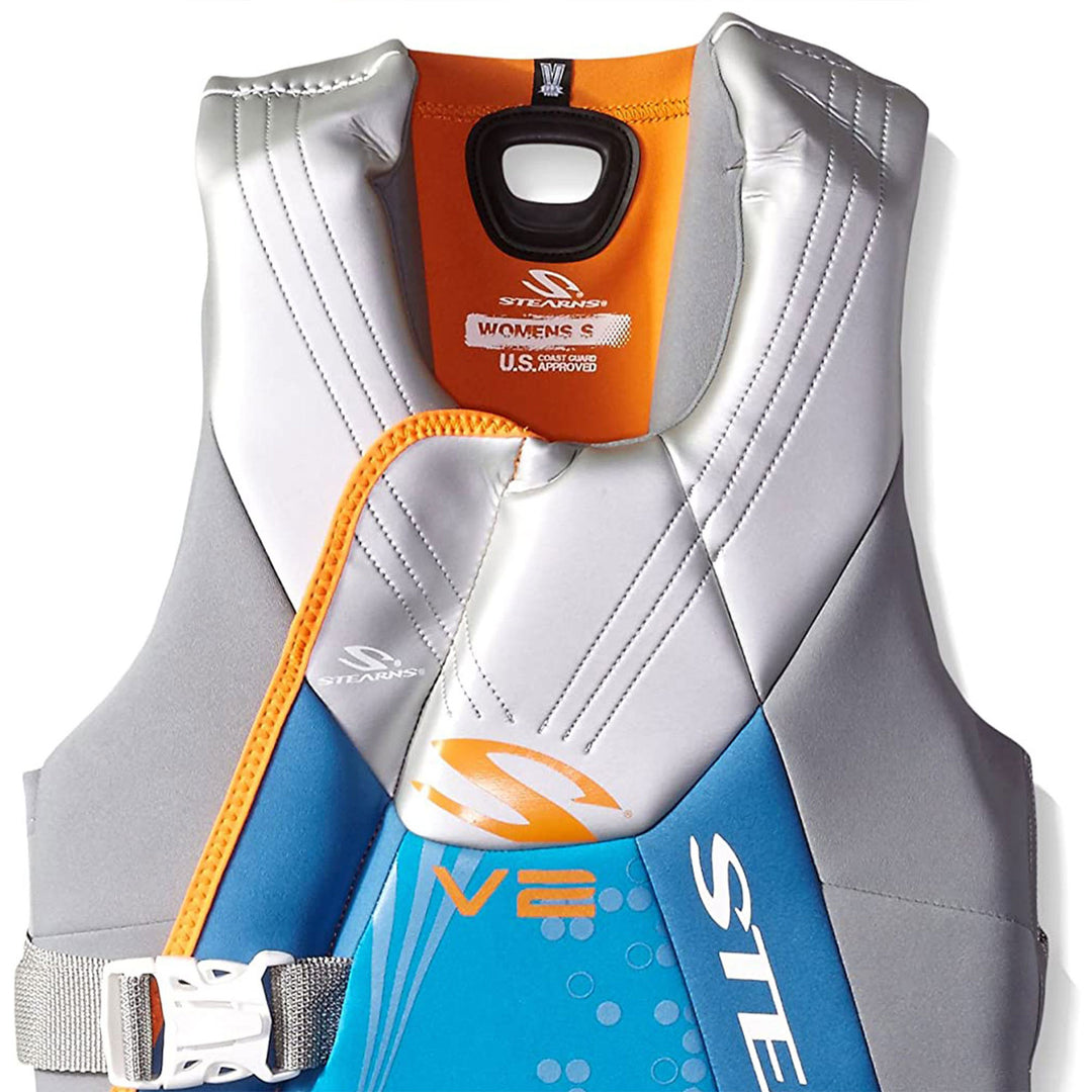 Stearns Women's V2 Series Neoprene V-Flex PFD Life Jacket Vest, Blue, X-Large - VMInnovations