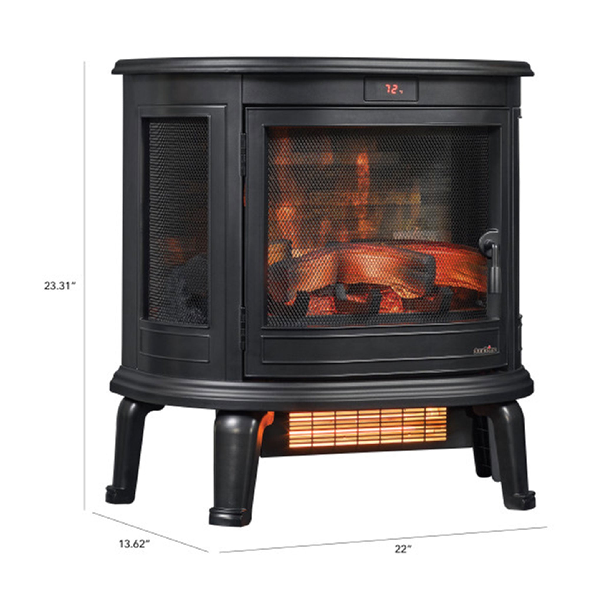 Duraflame 3D Black Curved Front Electric Fireplace with Remote Control (Used) - VMInnovations