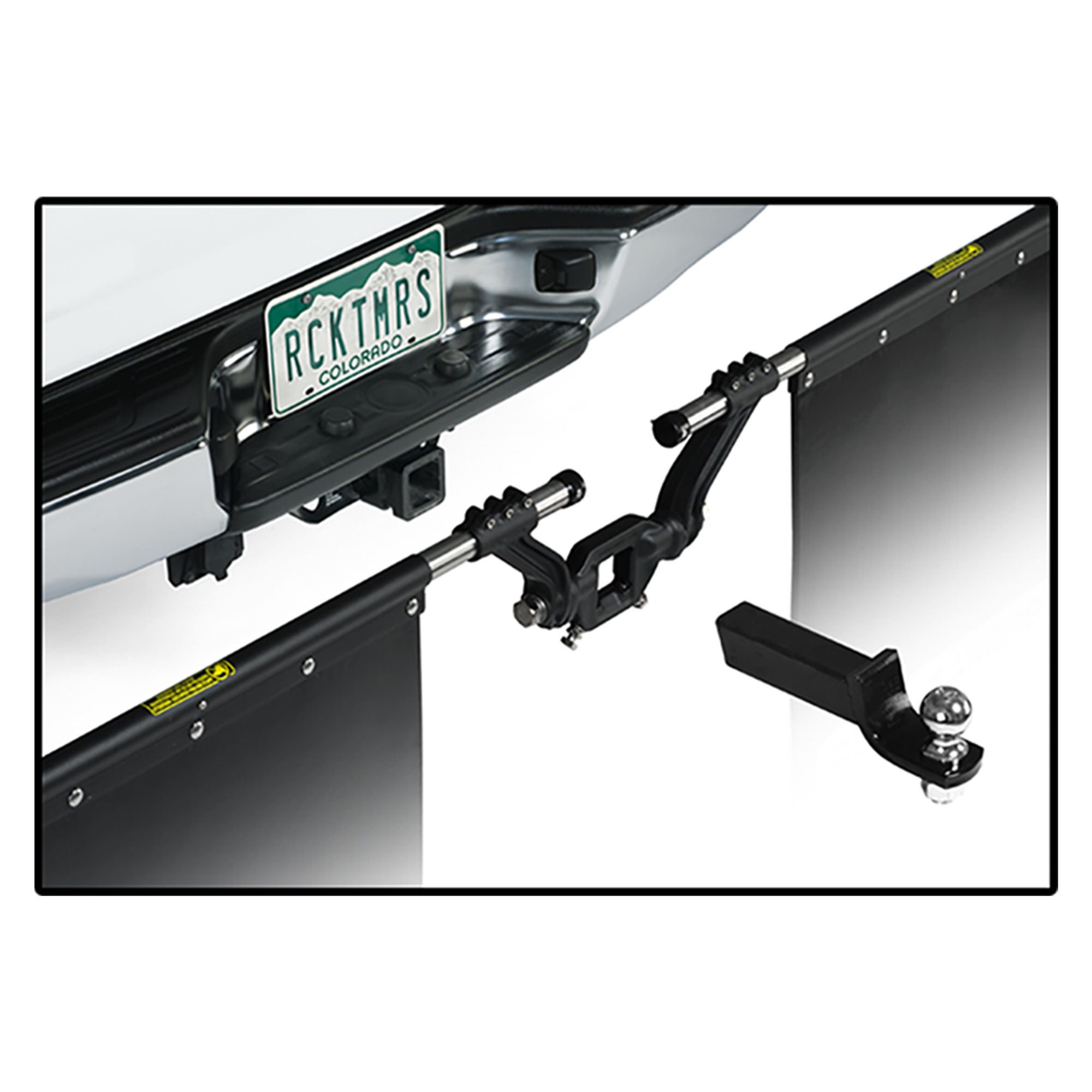 Rock Tamers Mudflap System with Rock Damage Protection for 2 Inch Ball Mounts