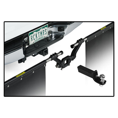 Rock Tamers Mudflap System with Rock Damage Protection for 2 Inch Ball Mounts
