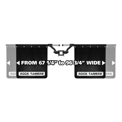 Rock Tamers Mudflap System with Rock Damage Protection for 2 Inch Ball Mounts