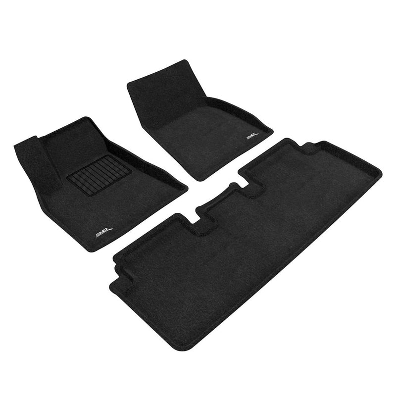3D MAXpider Elegant Series Custom Floor Mat Set, 2012-2014 Tesla Model S, Black