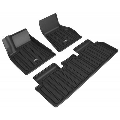 3D MAXpider Elitect Series Custom Floor Liner Set, 2020-21 Tesla Model S, Black