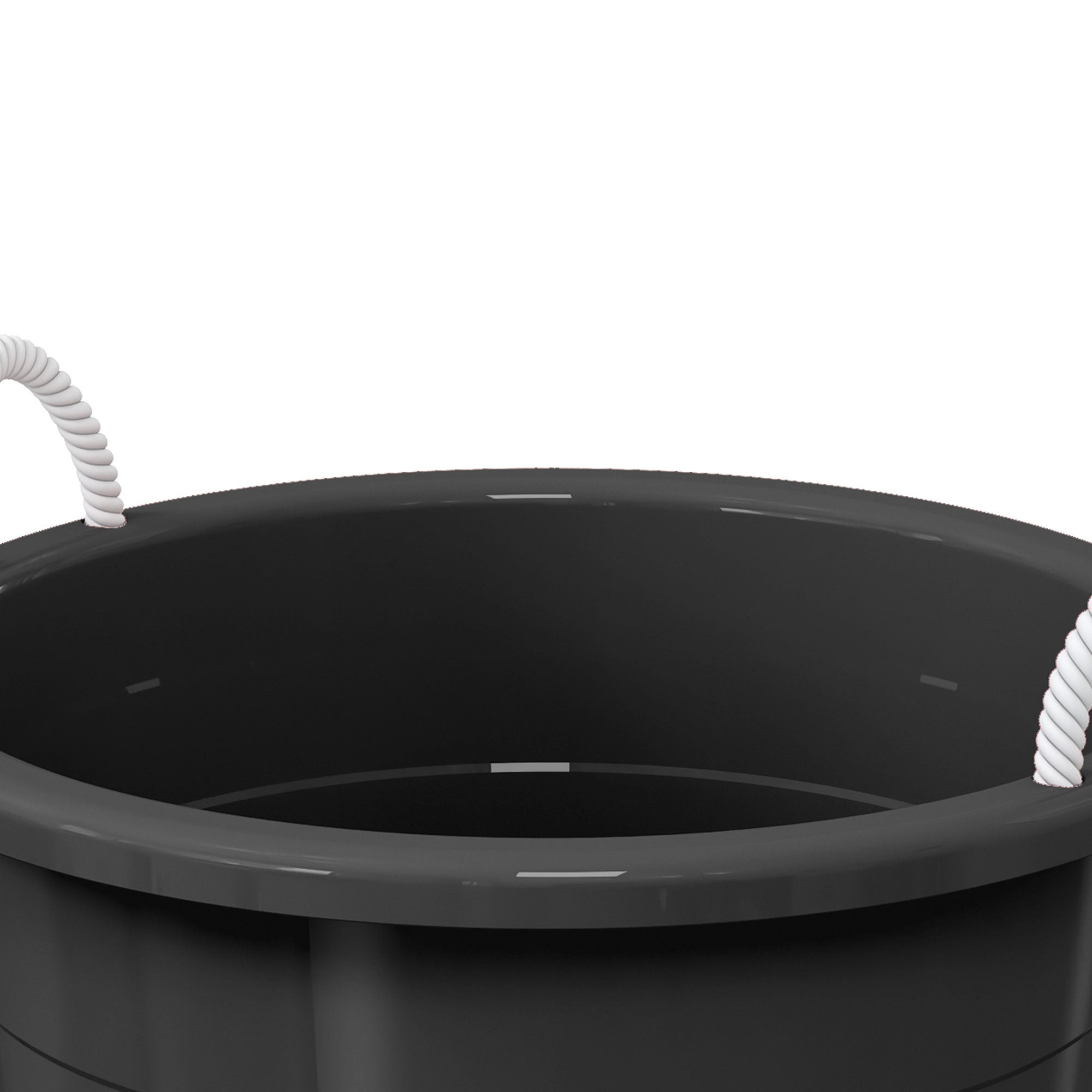 Life Story 17 Gal Flexible Plastic Storage Bucket w/ Rope Handles, Black, 8 Pack - VMInnovations
