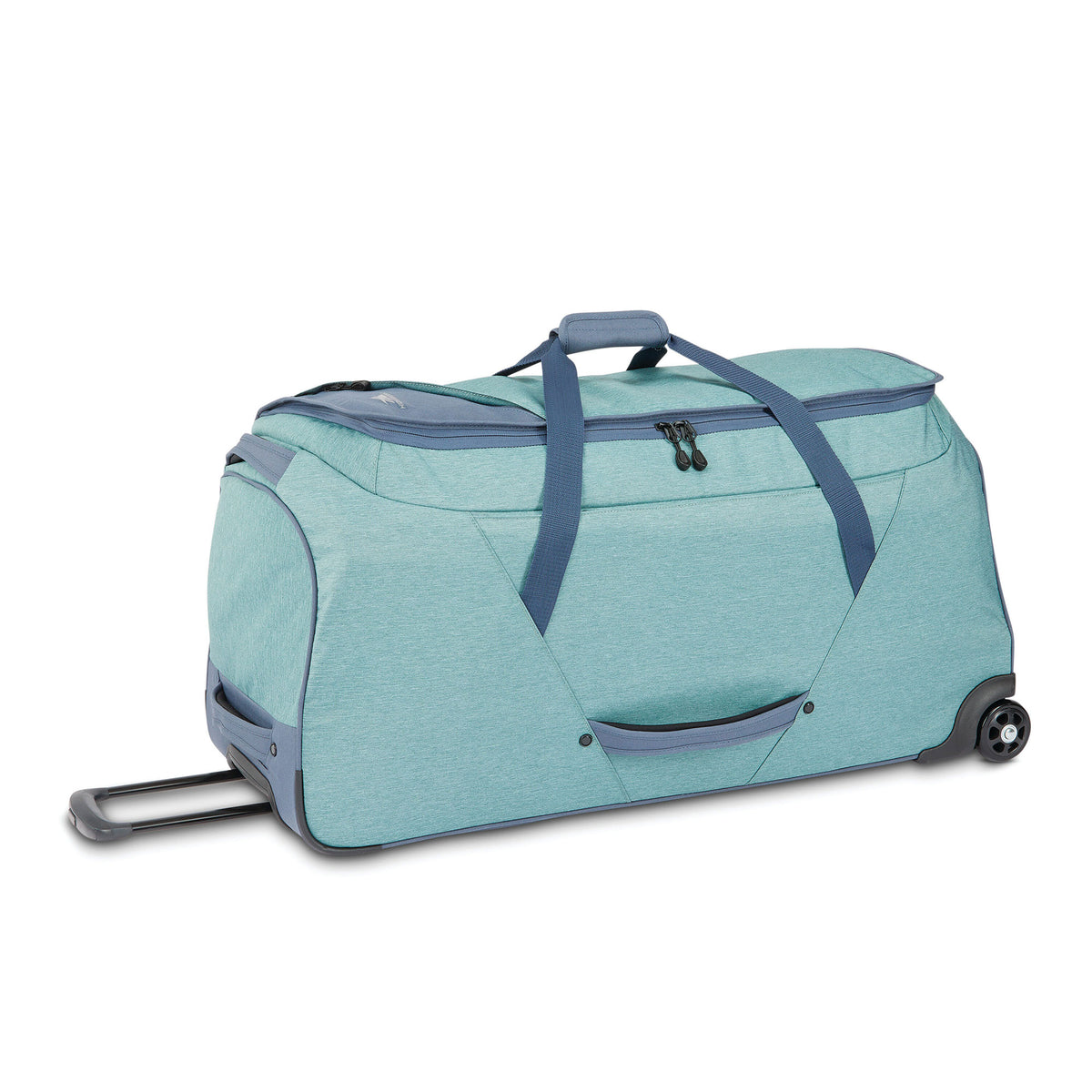 34 Inch Roomy Wheeled Duffel with Grab Handles, Slate Blue (Used)