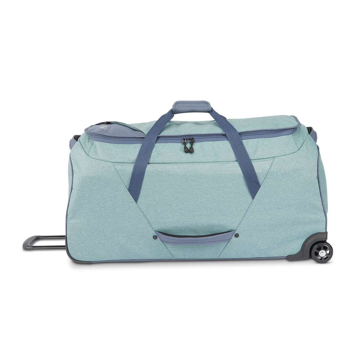 34 Inch Roomy Wheeled Duffel with Grab Handles, Slate Blue (Used)