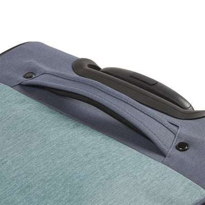 34 Inch Roomy Wheeled Duffel with Grab Handles, Slate Blue (Used)
