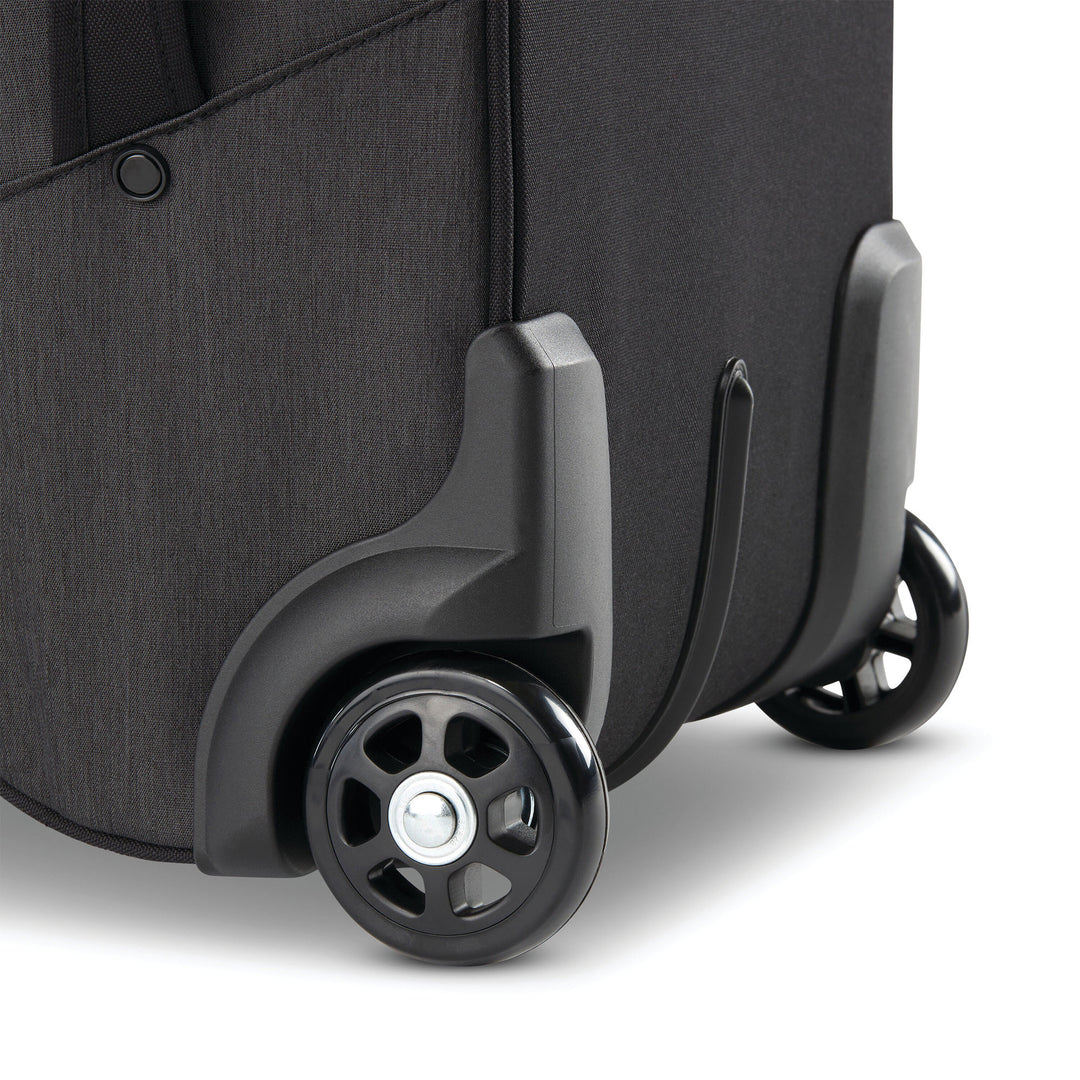 High Sierra 22In Roomy Wheeled Duffel w/ Grab Handles, Black Heather(Open Box) - VMInnovations