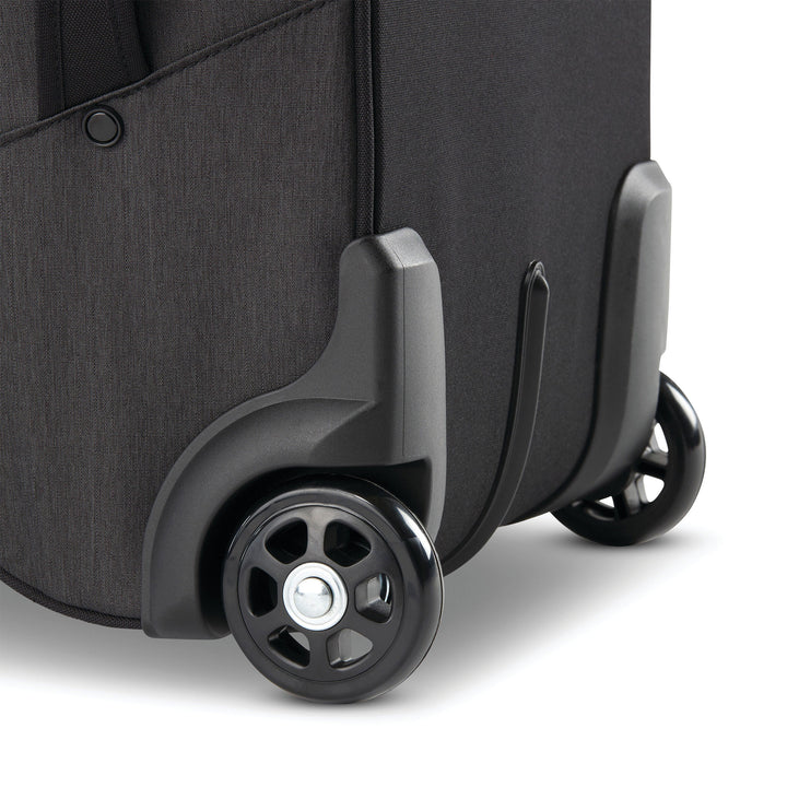 High Sierra 22In Roomy Wheeled Duffel w/ Grab Handles, Black Heather(Open Box) - VMInnovations