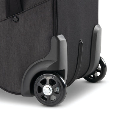 22 Inch Roomy Wheeled Duffel w/ Grab Handles, Black Heather (Used) - VMInnovations