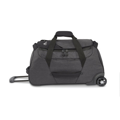 High Sierra Forester 22 Inch Roomy Wheeled Duffel w/ Grab Handles, Black Heather