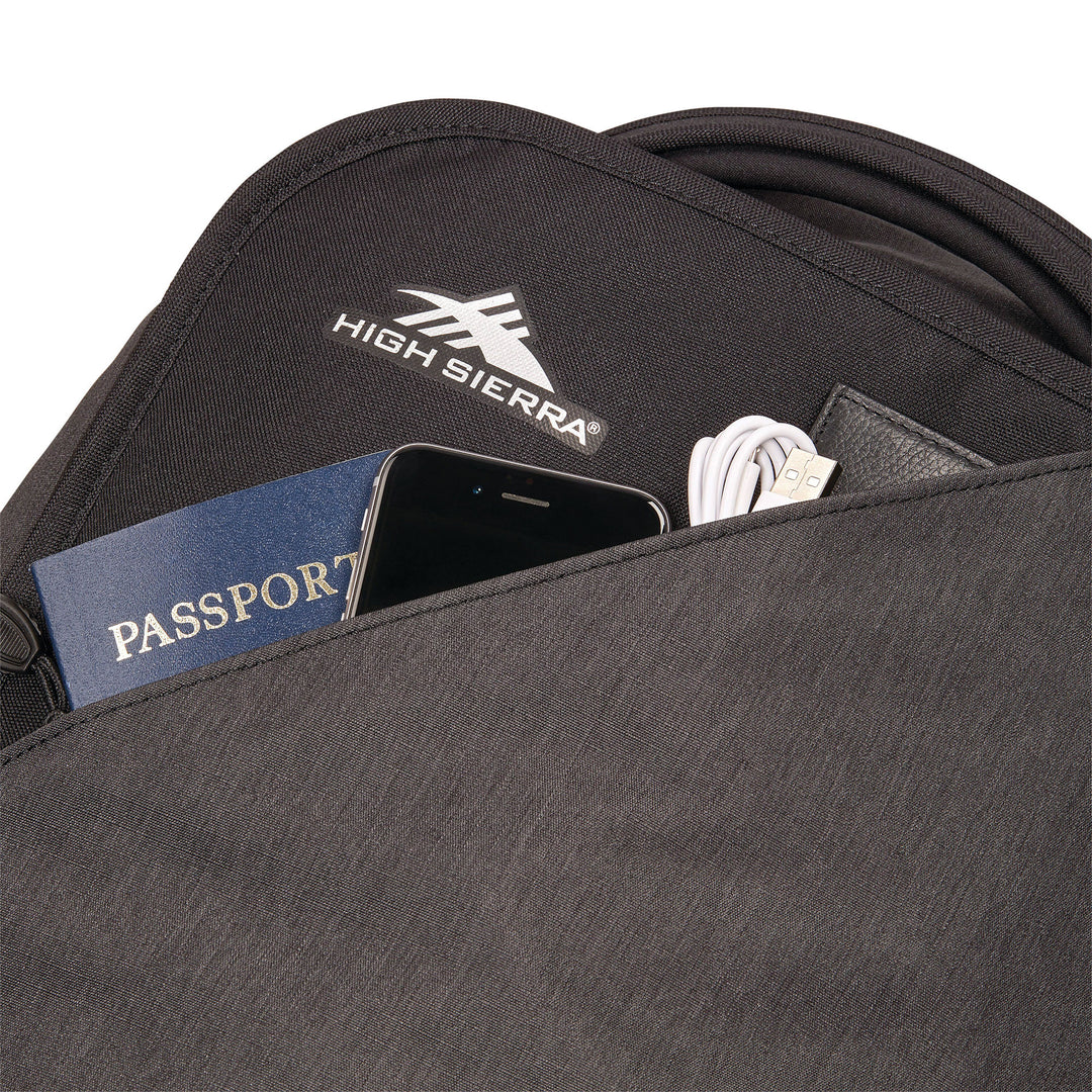 22 Inch Roomy Wheeled Duffel w/ Grab Handles, Black Heather (Used)