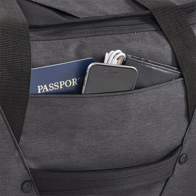 22 Inch Roomy Wheeled Duffel w/ Grab Handles, Black Heather (Used) - VMInnovations