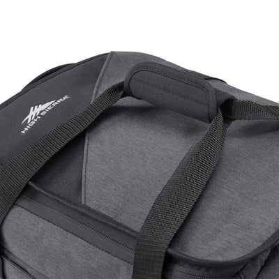 22 Inch Roomy Wheeled Duffel w/ Grab Handles, Black Heather (Used) - VMInnovations