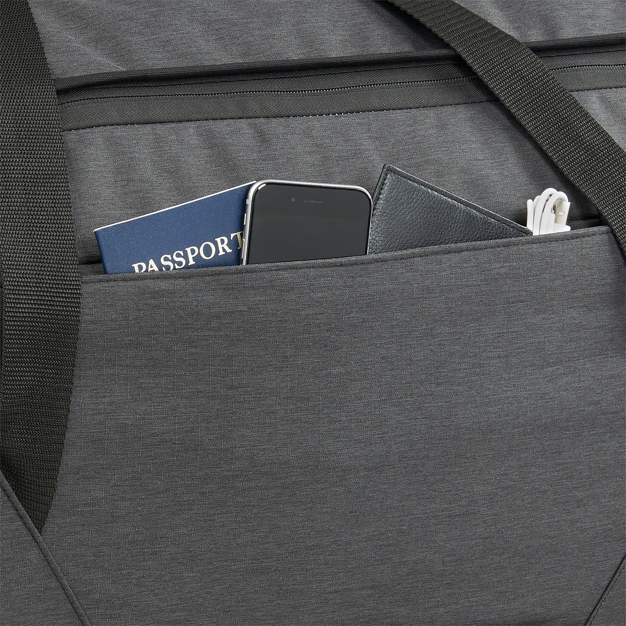 Forester 34 Inch Roomy Wheeled Duffel w/ Grab Handles, Black Heather (Used) - VMInnovations