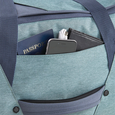 Forester 22 Inch Roomy Wheeled Duffel with Grab Handles, Slate Blue (Used)