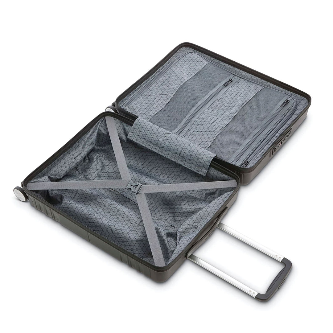 American Tourister Apex DLX Spinner Carry On Suitcase, Graphite Gray (Open Box) - VMInnovations