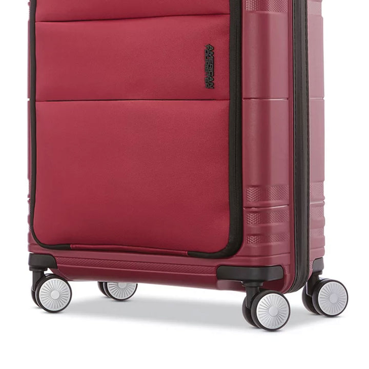 American Tourister Apex DLX Hard-shell Compact Carry On Suitcase, Red (Used) - VMInnovations