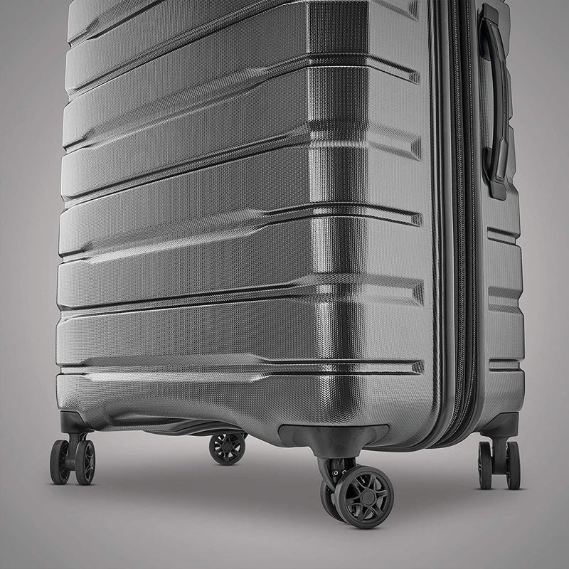 Hard Side Luggage Set with Spinner Wheels, (2 Piece), Gray (Used)