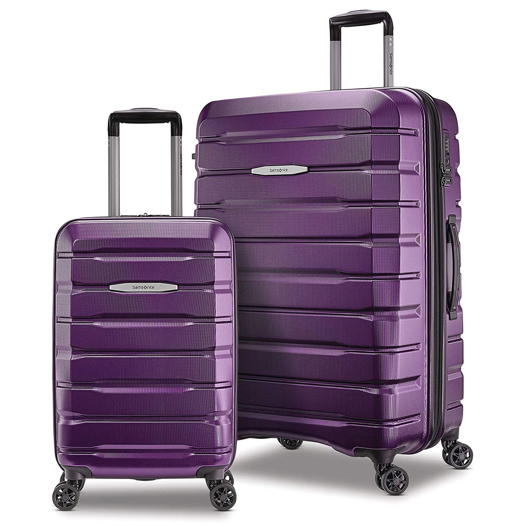 Samsonite Tech 2.0 Hardside Luggage Set with Wheels, 2 Piece, Purple (Open Box) - VMInnovations
