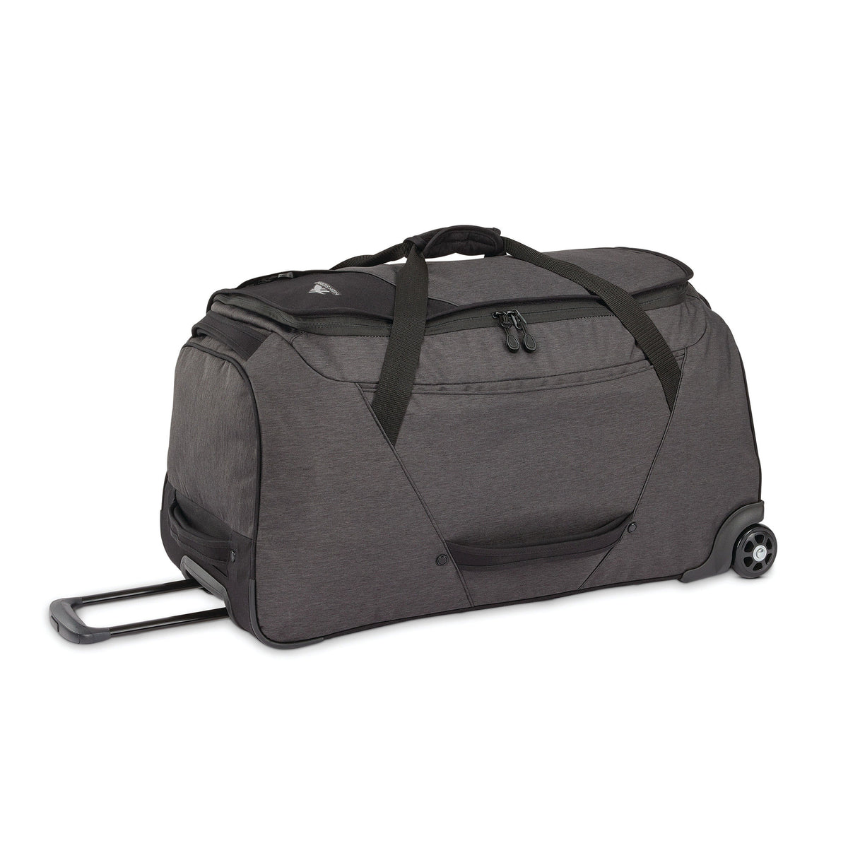 High Sierra Forester 28 Inch Roomy Wheeled Duffel w/ Grab Handles, Black Heather
