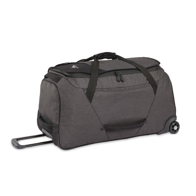 High Sierra Forester 28 Inch Roomy Wheeled Duffel w/ Grab Handles, Black Heather