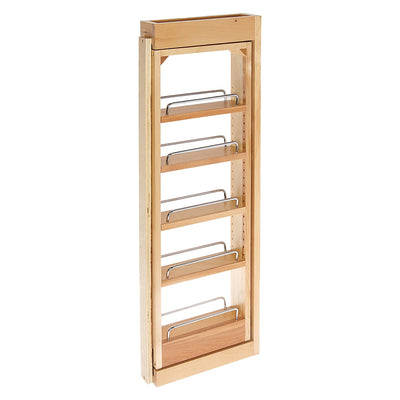 Rev-A-Shelf Pull Out Wall Filler Cabinet Wooden Organizer, 33" Hgt, 432-WF33-3C