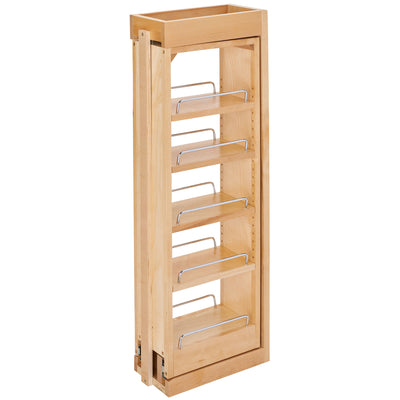 Rev-A-Shelf Pull Out Wall Filler Cabinet Wooden Organizer, 33" Hgt, 432-WF33-6C