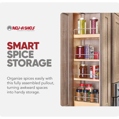 Rev-A-Shelf 6" Pullout Kitchen Wall Cabinet Organizer Soft-close, 448-BBSCWC-6C - VMInnovations