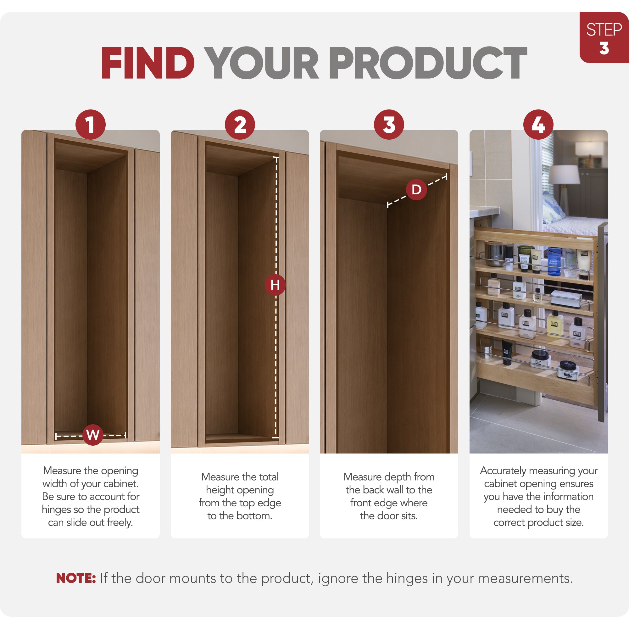 Rev-A-Shelf 8" Pullout Vanity Storage Organizer for Base Cabinets, 448-BC19-8C