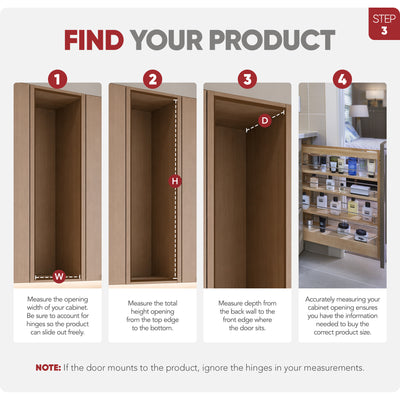 Rev-A-Shelf 8" Pullout Vanity Storage Organizer for Base Cabinets, 448-BC19-8C