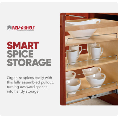 Rev-A-Shelf 14.75" Pullout Kitchen Cabinet Organizer Soft-close, 448-BCSC-14C - VMInnovations