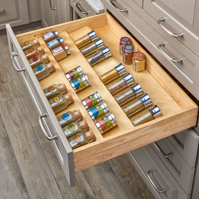 Rev-A-Shelf 36'' Kitchen Drawer Organizer Insert Spice Rack Three-Tier, 4SDI-36-1