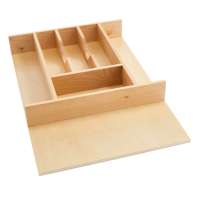 Rev-A-Shelf 7 Cutlery Compartment Tray Cabinet Insert Trim to Fit, Maple, 4WCT-1