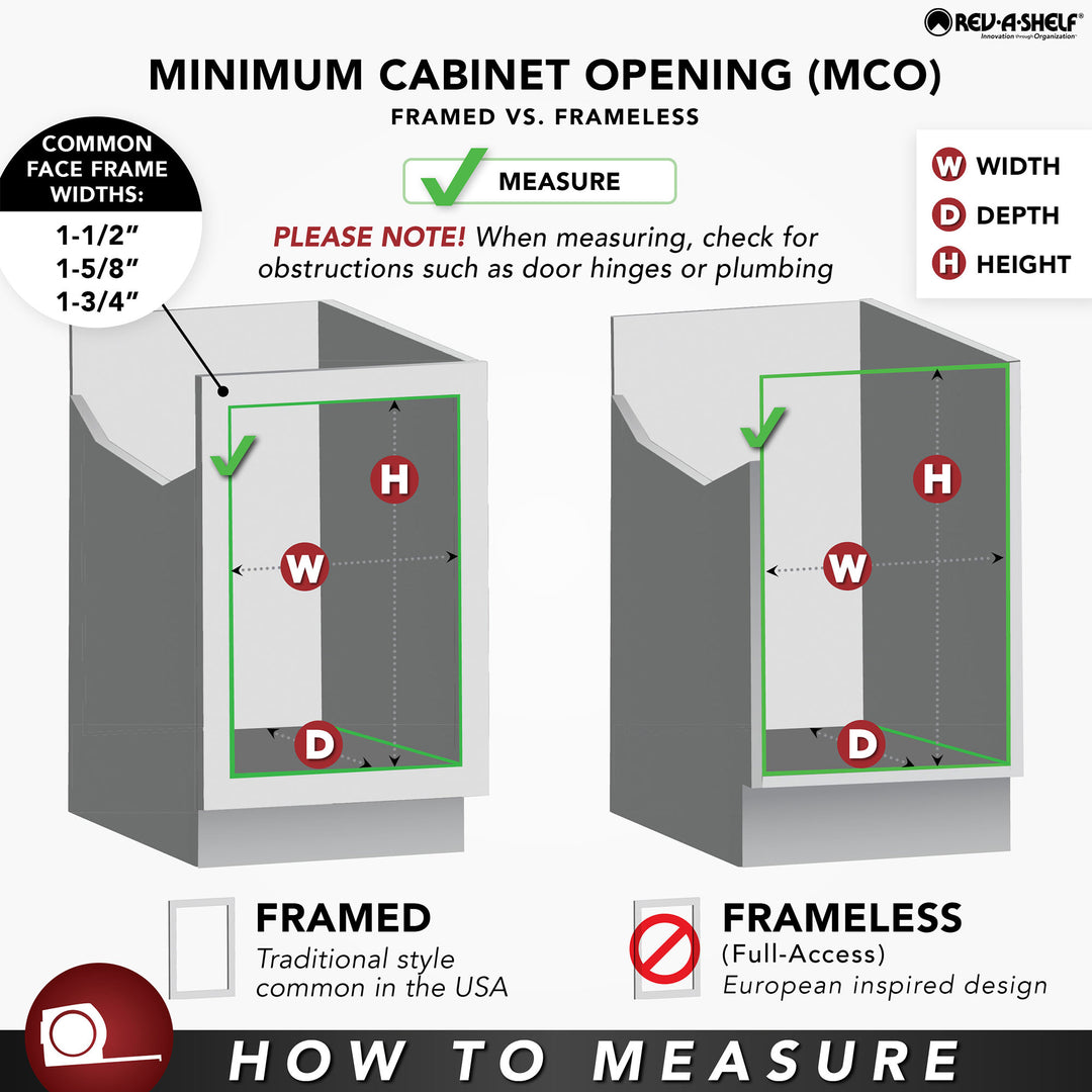 Rev-A-Shelf Pullout Corner Cabinet Organizer w/ Soft-close Three-Tier, 5PSP3-15SC-CR