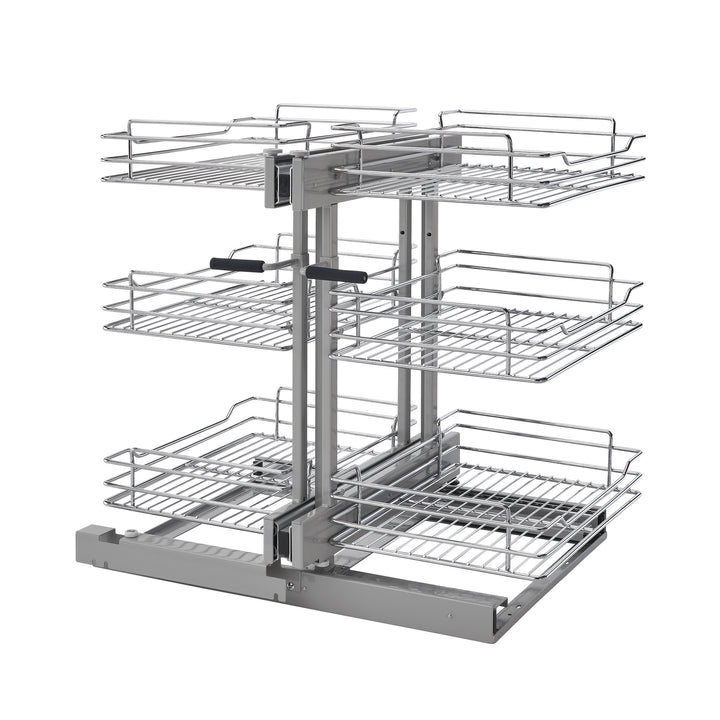 Rev-A-Shelf Pullout Corner Cabinet Organizer w/ Soft-close Three-Tier, 5PSP3-15SC-CR