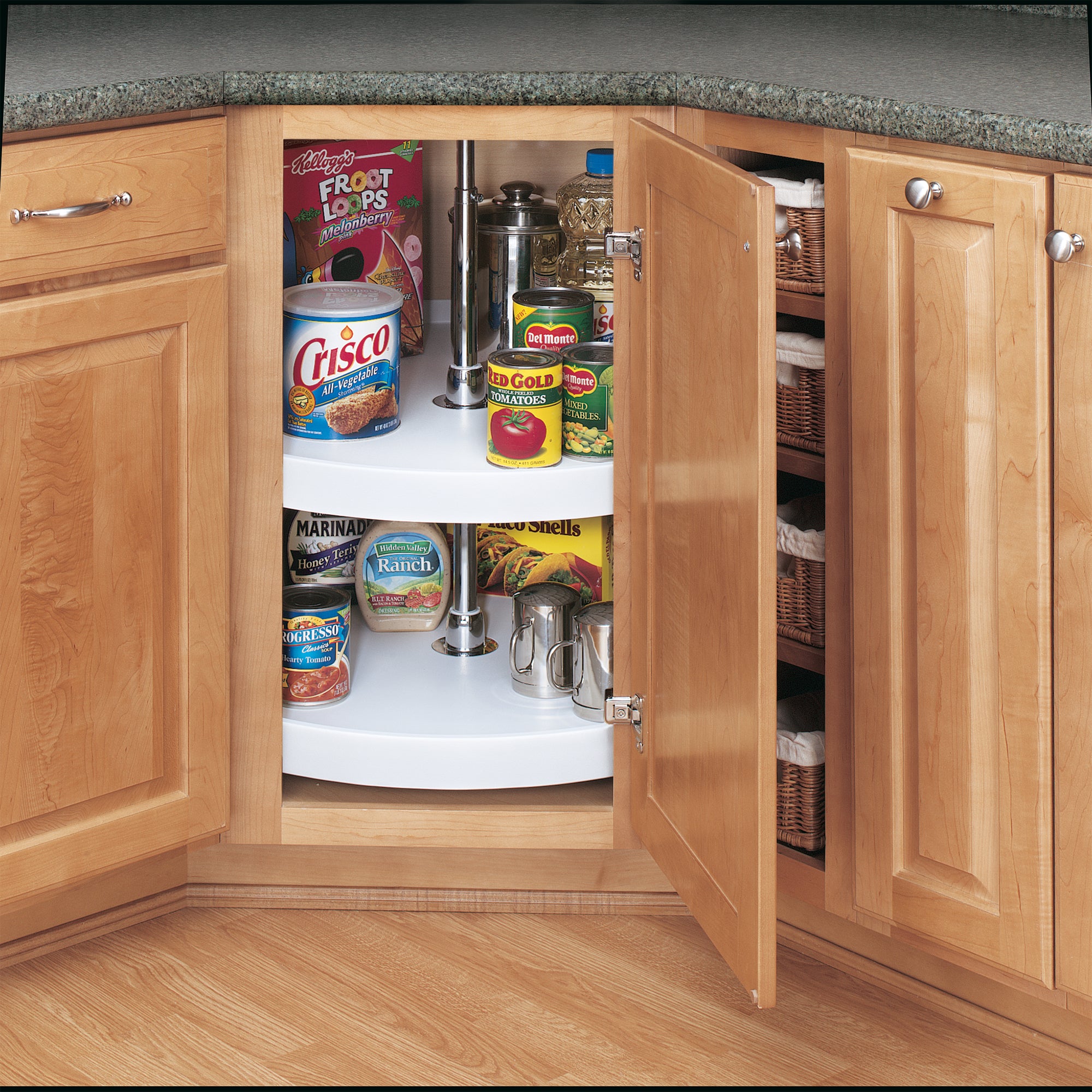 Rev-A-Shelf 24 Inch Lazy Susan Base Cabinet Full Circle 2-Shelf, 6012-24-11-52 - VMInnovations