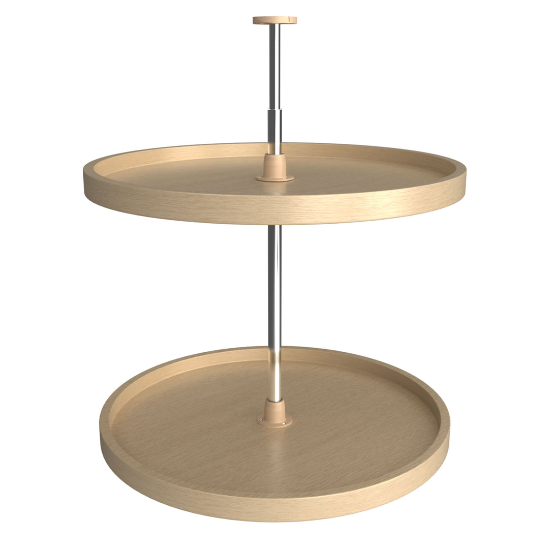 Rev-A-Shelf 24" Lazy Susan Full Circle 2-Tier Banded Wood Maple, LD-4BW-062-24-1