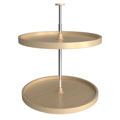 Rev-A-Shelf 24" Lazy Susan Full Circle 2-Tier Banded Wood Maple, LD-4BW-062-24-1