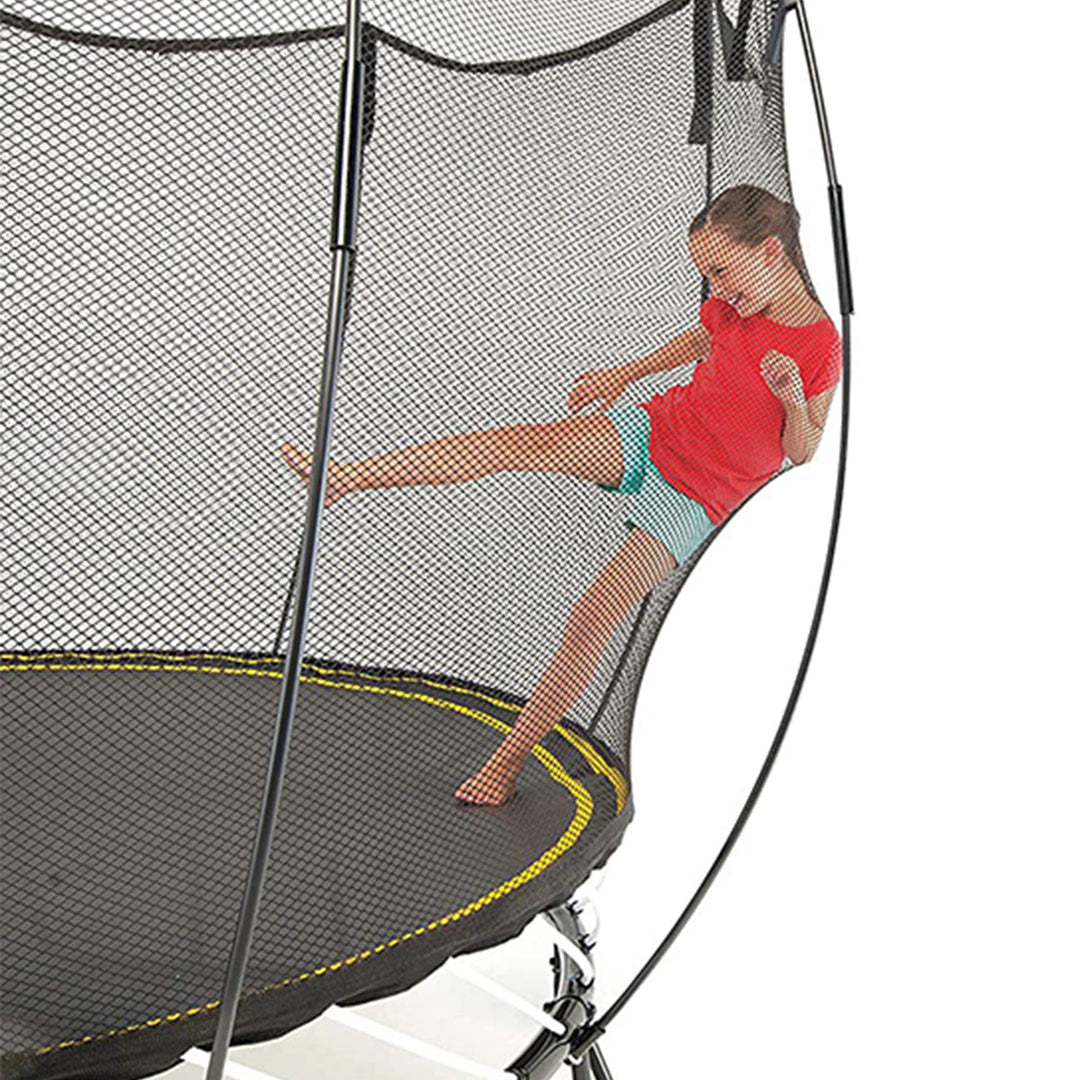 Springfree Trampoline Kids Oval 8 x 11 Ft Trampoline & FlexrHoop Basketball Game