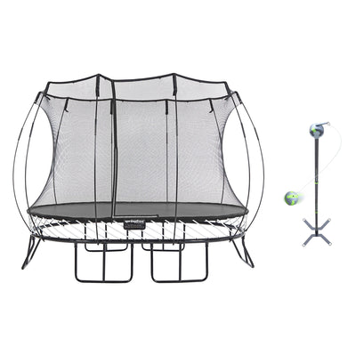 Springfree Trampoline Oval 8x11' Trampoline & Viva Active Swing & Tetherball Set