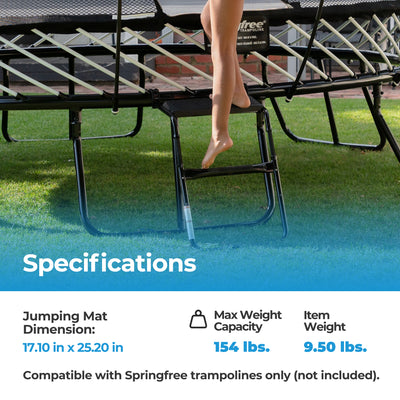 Springfree Trampoline Oval 8 x 13Ft Trampoline & FlexrStep V2 Safety Ladder