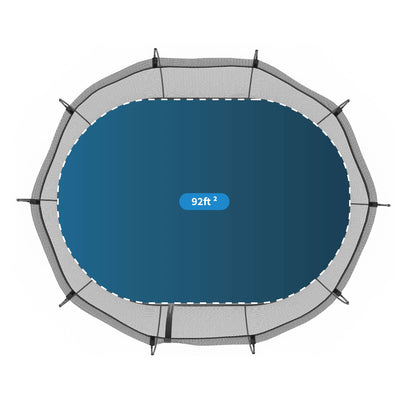 Springfree Trampoline Kids Oval 8 x 13' Trampoline & Lob Home Backyard Bocce Set