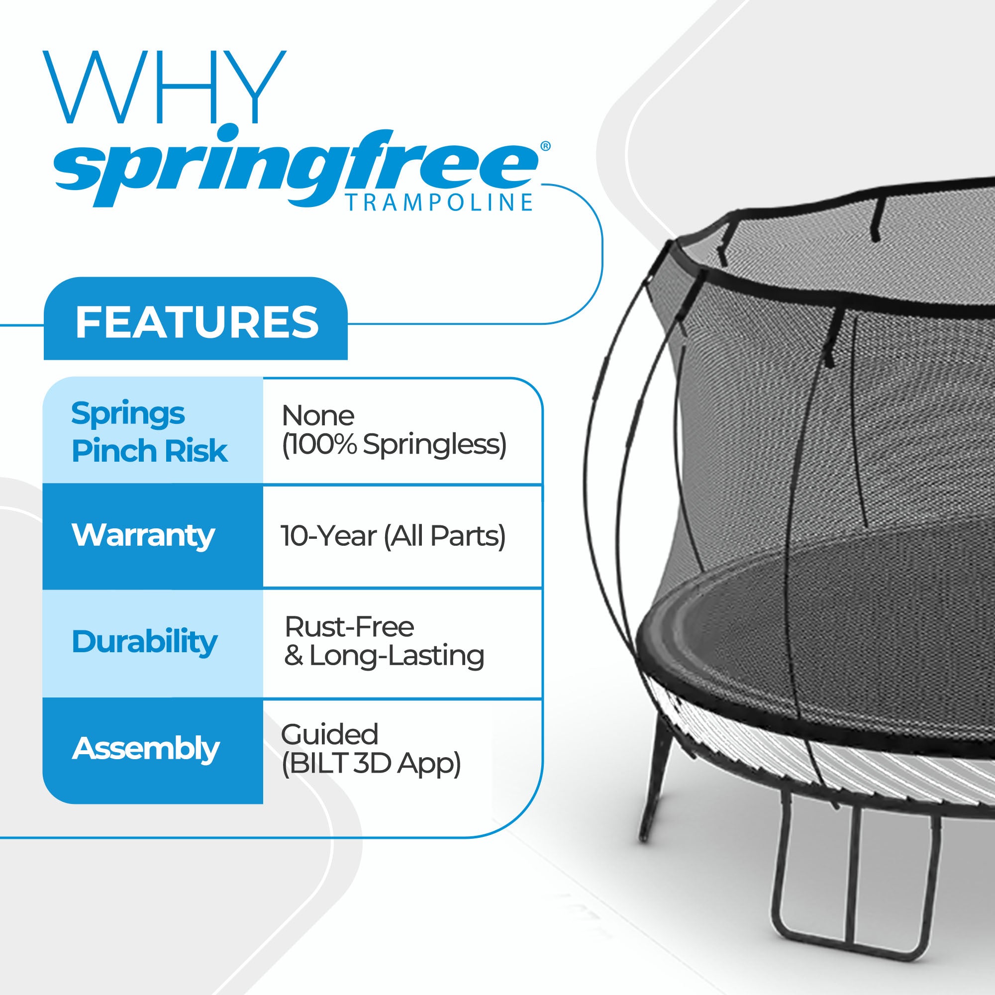 Springfree Trampoline Kids Square 11 Foot Trampoline & FlexrHoop Basketball Game