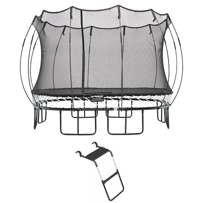 Springfree Trampoline Kids Square 11 Ft Trampoline & FlexrStep V2 Safety Ladder - VMInnovations