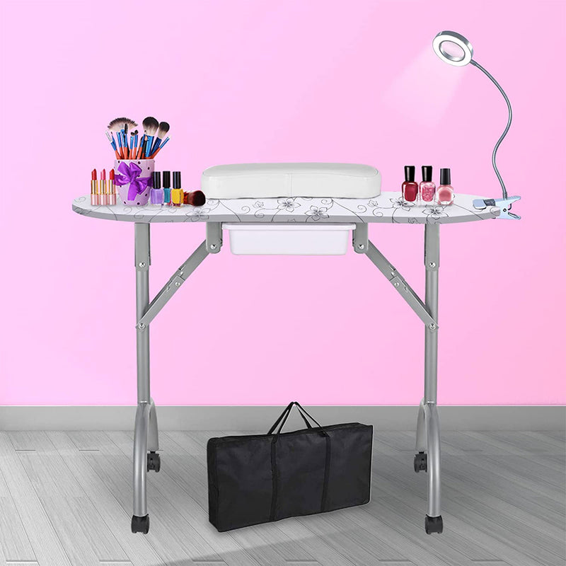 LEIBOU Professional 36 Inch Vented and Foldable Manicure Table (Used)