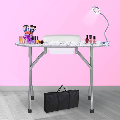 LEIBOU Professional 36 Inch Vented and Foldable Manicure Table (Used) - VMInnovations